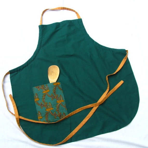 green gold batik reversible chef s apron green gold batik reversible chef s apron