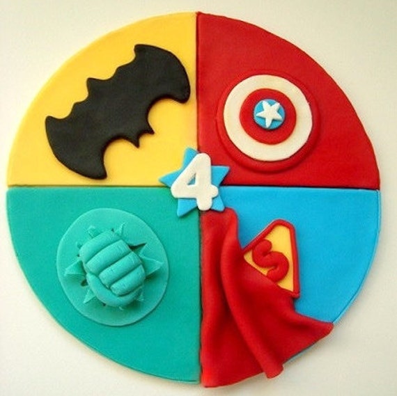 Superhero Fondant Edible Cake Topper By Sweetcakebyanastasia