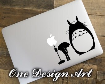 My Neighbor Totoro Macbook Laptop decal home decor car window decal vinyl sticker wall mural arts ipad apple logo Hayao Miyazaki Y114