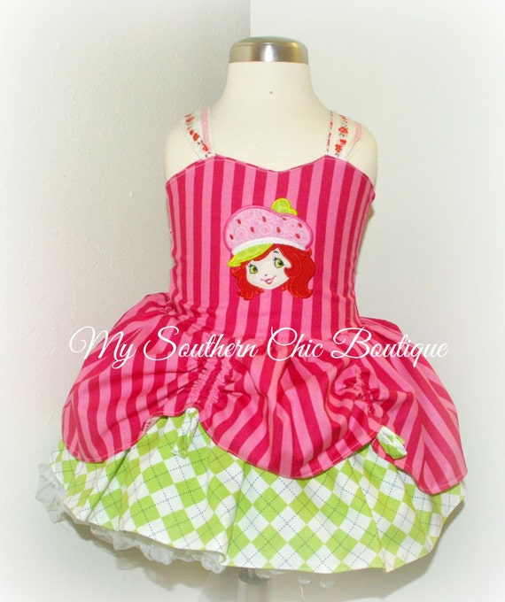 Strawberry girl themed dress Strawberry Shortcake dress