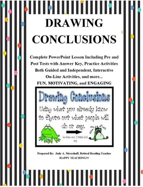 Items similar to DRAWING CONCLUSIONS Complete Teacher Made Lesson
