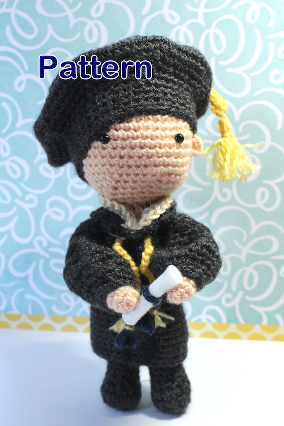 Crochet Amigurumi Cute Doctoral Graduate Dolls PDF Pattern ...