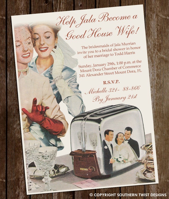 50'S Bridal Shower Invitations 4