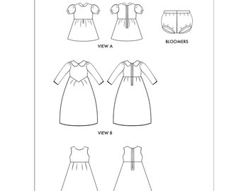 PDF Costume Pattern - The Fancy Dress and Bloomers Costume PDF Pattern 4 Ponyo, Princesses, Stranger Things, Party Dresses, Adventure Time