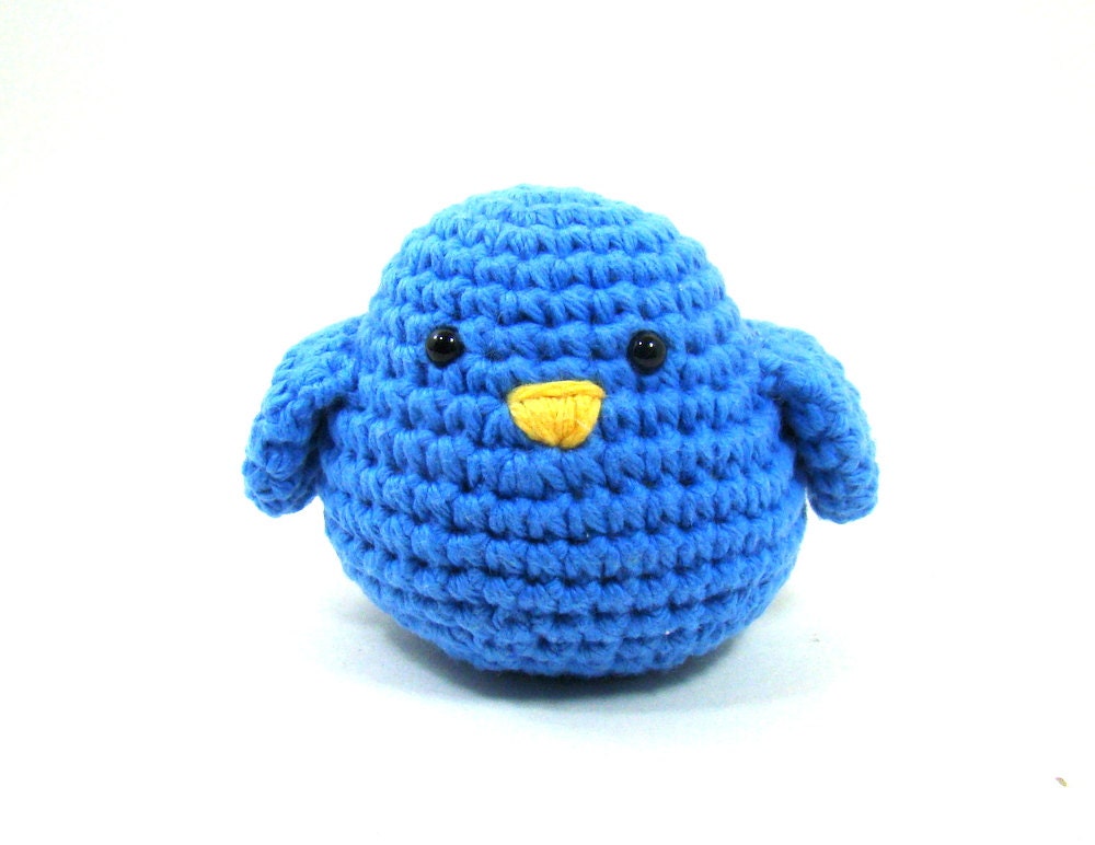 stuffed blue bird