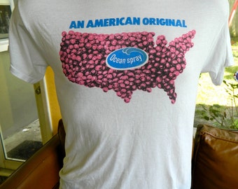 1980s Ocean Spray America vintage tee shirt soft and thin shirt size med/large