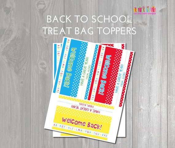 student treat how to exchange an similar Welcome Treat Bag Toppers School Back To Items to