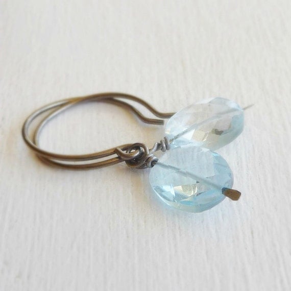 Blue Topaz Hypoallergenic Earrings Nickel Free by NonitaJewelry