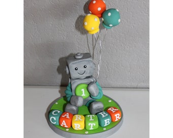 Custom Robot Cake Topper for Birthday or Baby Shower
