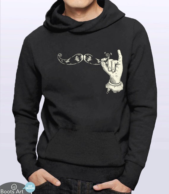 Mustache Clothes Mustache Hoodie Hipster Clothing Funny