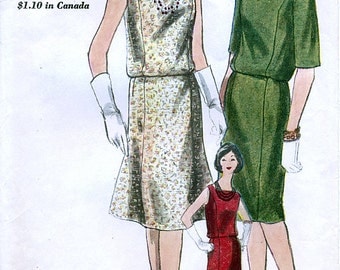 Vogue 5303 Vintage 60s Misses' Two Piece Dress Sewing Pattern - Uncut - Size 14 - Bust 34