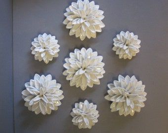 White Flower Wall Art wall sculpture | etsy White Flower Wall Art wall sculpture | etsy