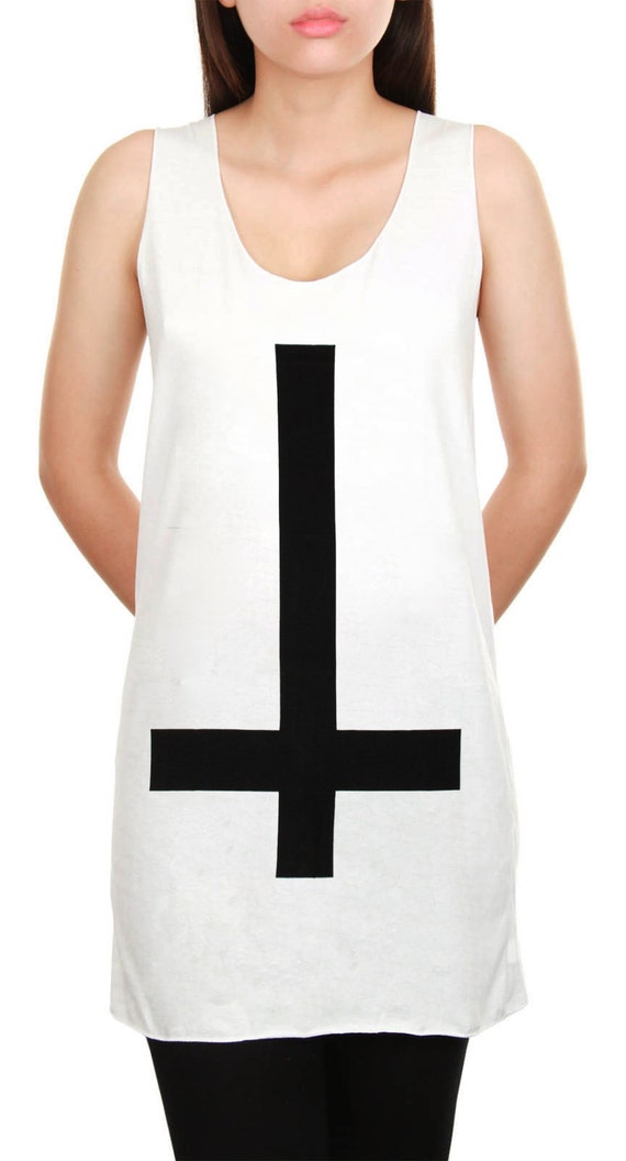 Items similar to Inverted Cross Shirt Jesus Christ Symbol Hipster ...