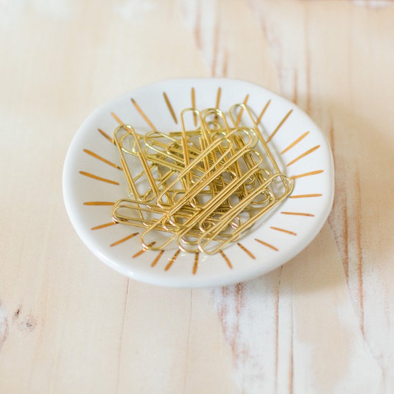 Gold Large Paper Clips 25 pc by on Etsy