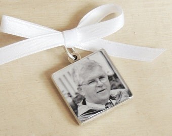 Wedding Bouquet Photo Charm - Wedding Bouquet Charm - Custom Photo Charm - Personalized Charm - Handwriting Charm - Wedding Bouquet Ideas