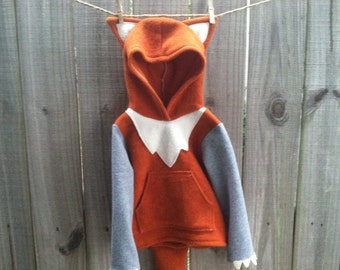 Fleece Fox Hoodie - Red Fox Costume