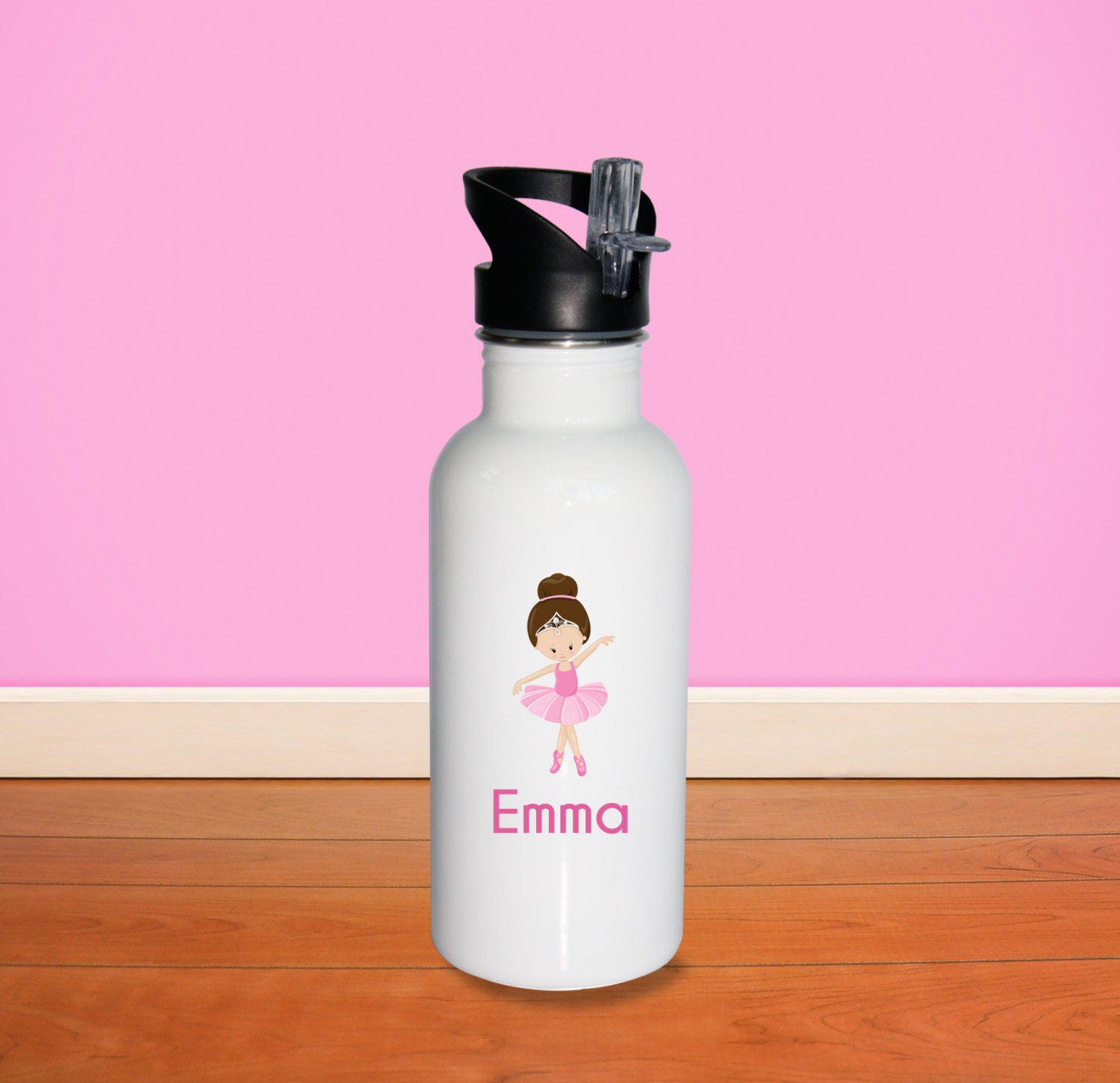 Ballerina Kids Water Bottle Ballet Class Ballerina Crown