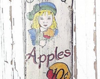 Candied Apples Sign...Vintage and Retro Sign