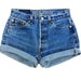 Levis High Waisted Cuffed Denim Shorts Rolled Up by BaileyRayandCo