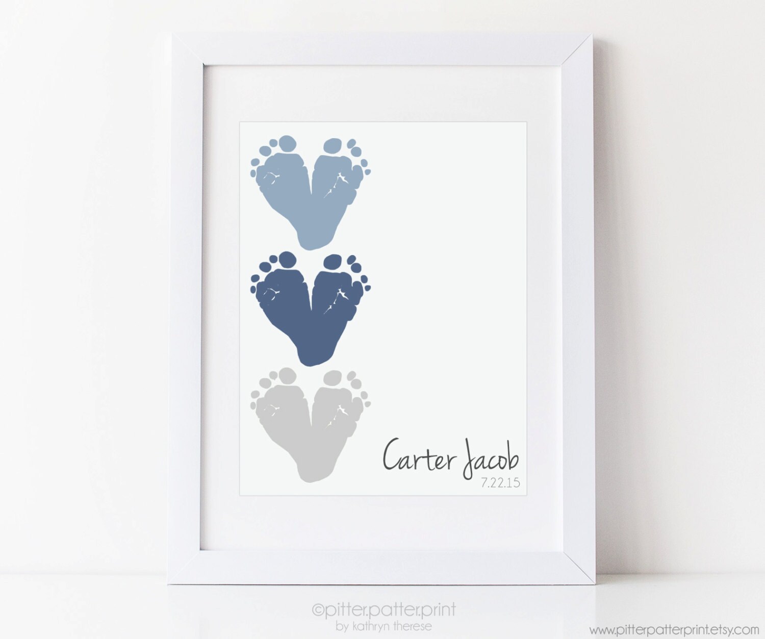 New Dad Gift from Baby Footprint Heart First Father's