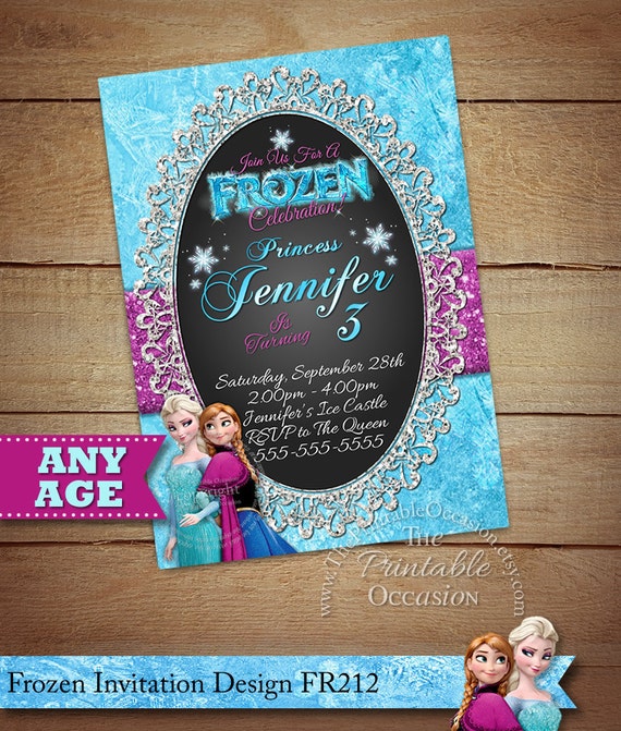 Frozen Birthday Invitation Frozen Birthday Party Frozen