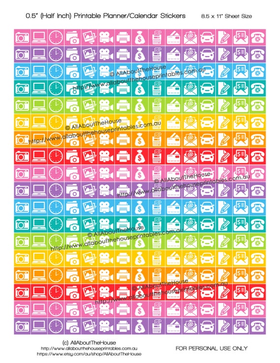 Photography Business Planner Stickers RAK Printable Calendar