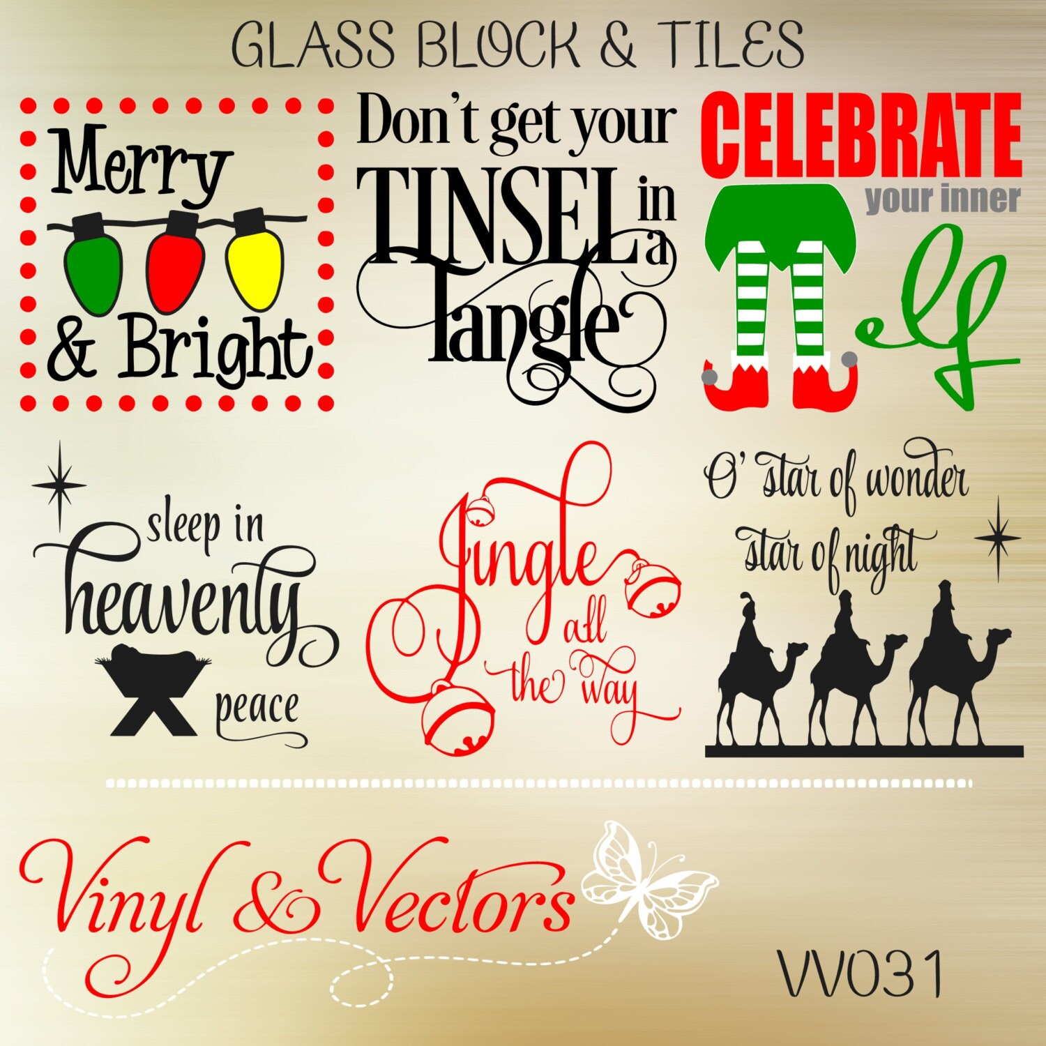 Download Christmas Glass Block Tile SVG vector Cutting by ...