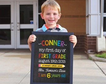 First day of school sign, School sign, Back to School sign, First day of Kindergarten, Last day of school, First day of school chalkboard