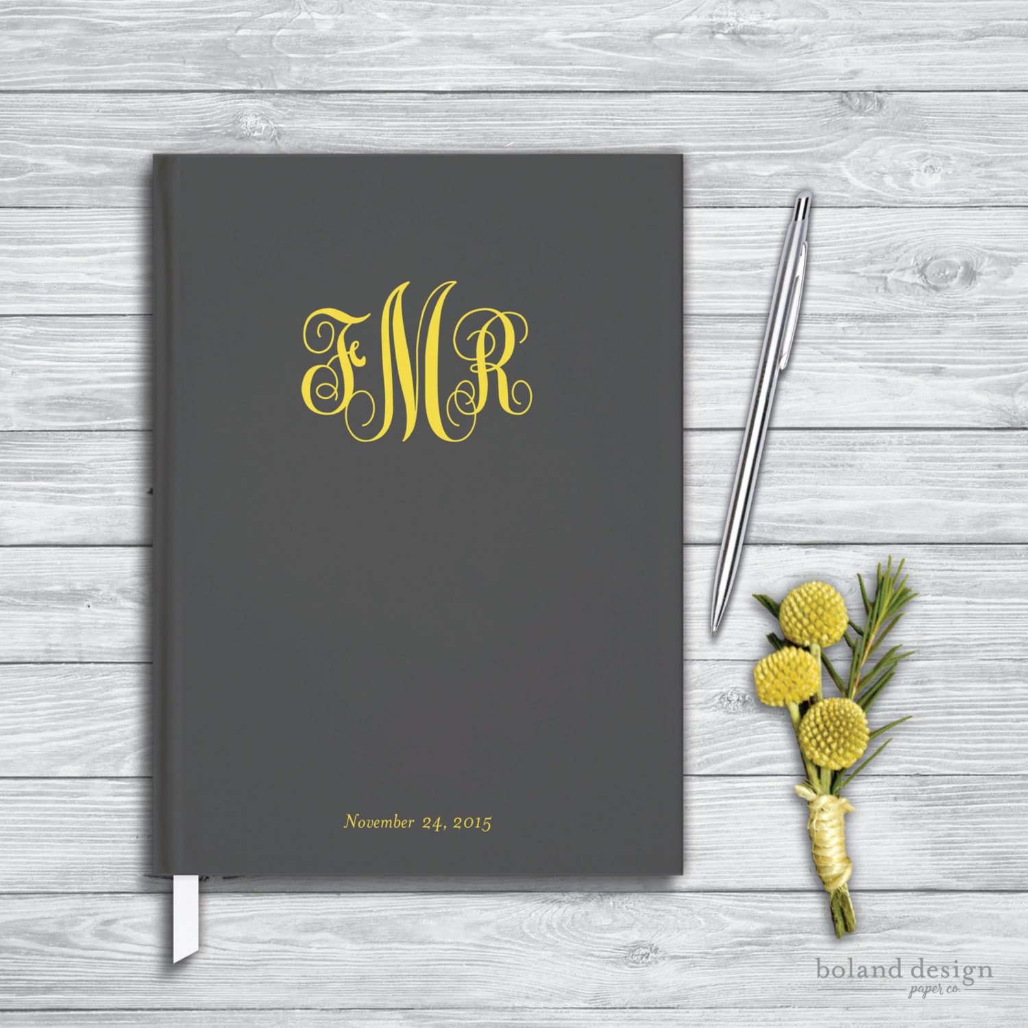 Wedding guest book. Bridal Shower guest book. Personalized