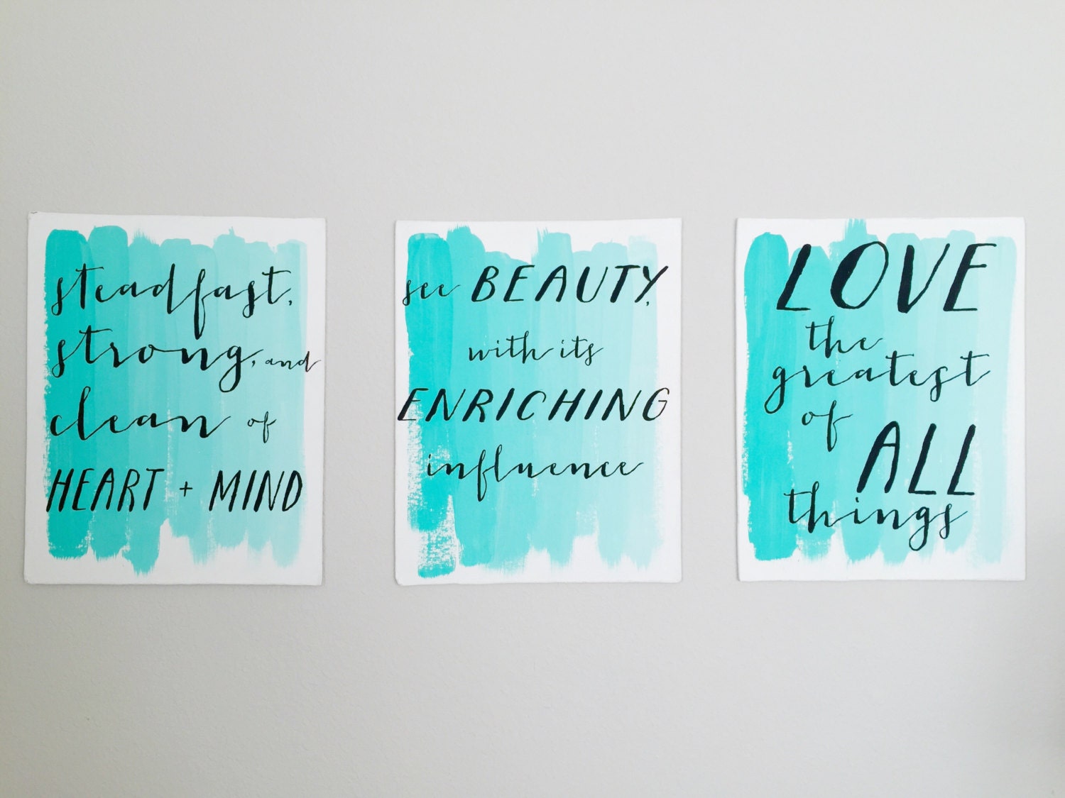 Zeta Tau Alpha Canvas Trio Set of 3 ZTA Creed Quotes