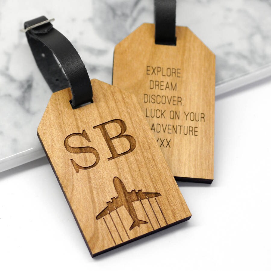 Luggage Tag With Initials Personalised Luggage Tag