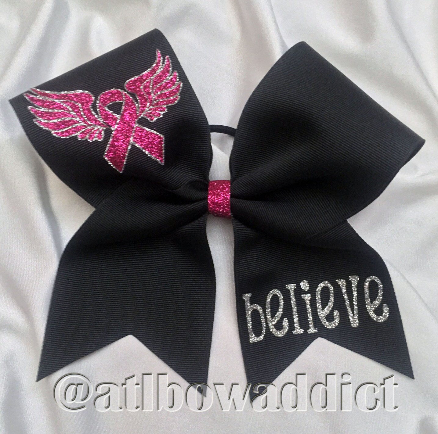 Cheer Bow Breast Cancer Awareness