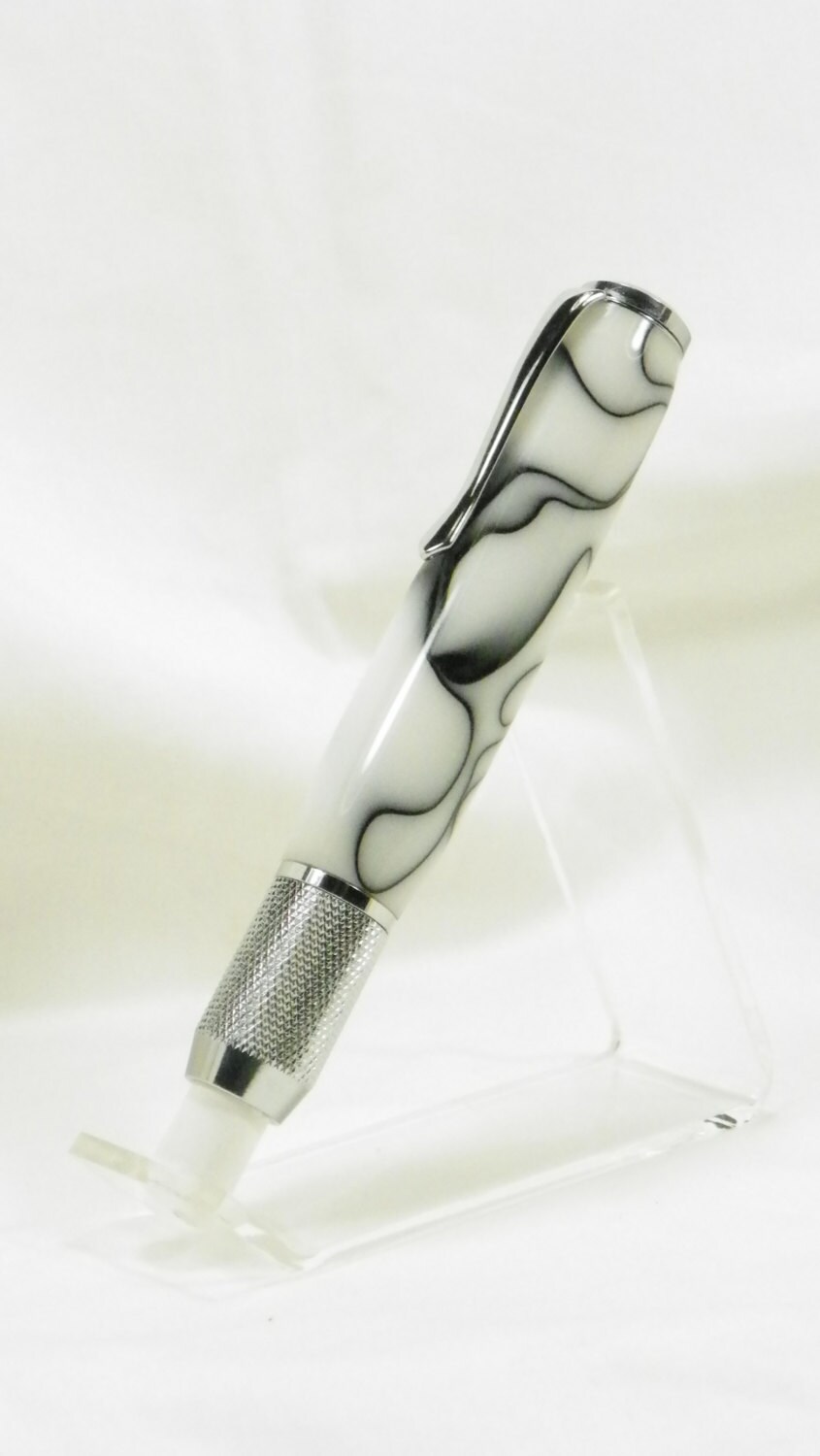 Chalk Holder for Teachers and Woodworkers in Chrome and White