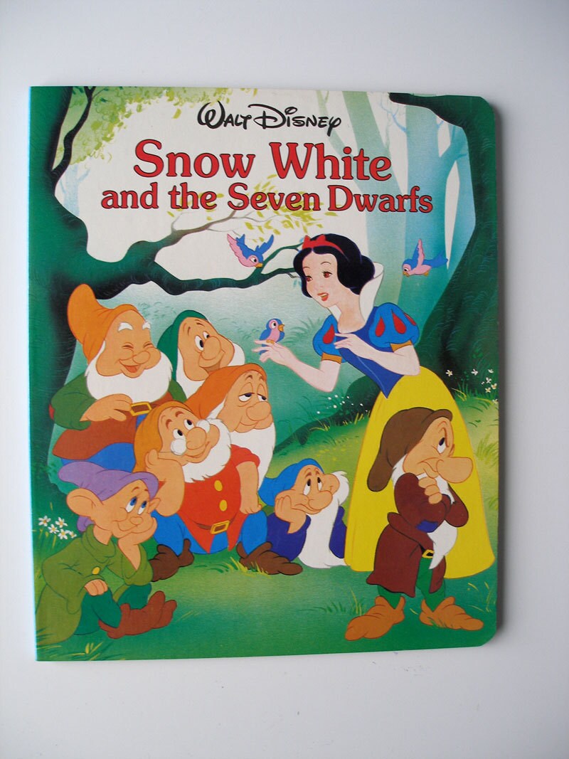 Snow White and the Seven Dwarfs Board Book 1987 by Lootbug on Etsy