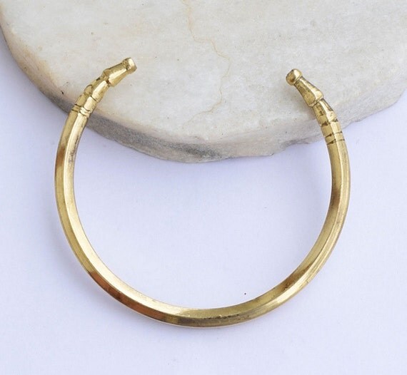 Solid Brass bangle Bracelet brass cuff Tribal by armletpalace
