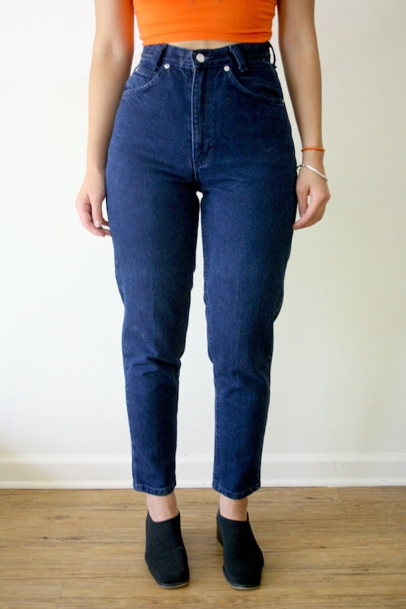 80s JORDACHE Skinny Jeans High Waisted Tapered by DownHouseVintage