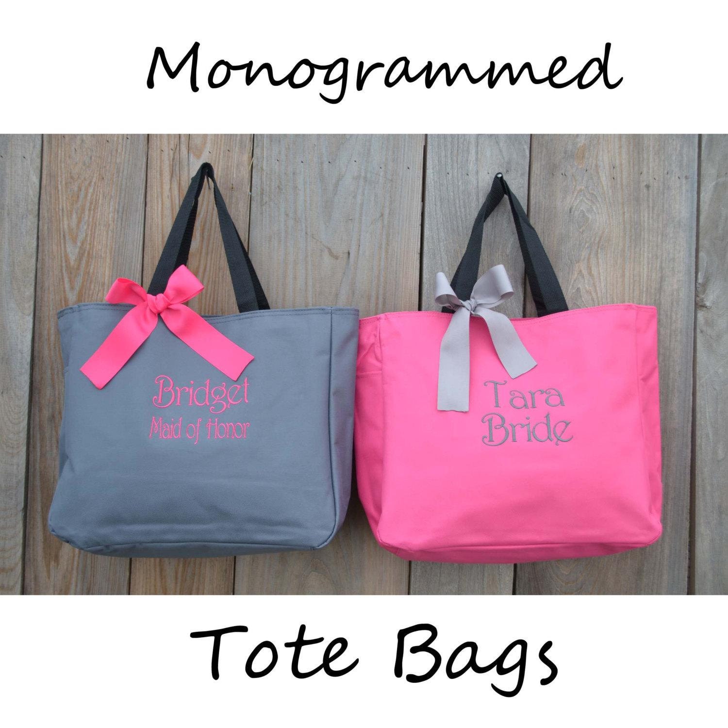 7 Personalized Bridesmaid Gift Tote Bags Bridesmaids Gifts