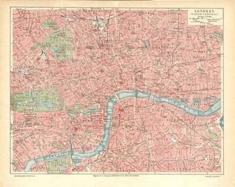 Authentic Vintage and Antique Maps and Prints by CarambasVintage