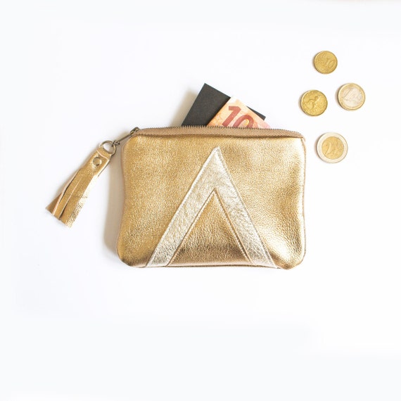 gold pouch purse