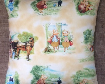 Beatrix Potter Fabric Cushion With Interior 40cmx40cm