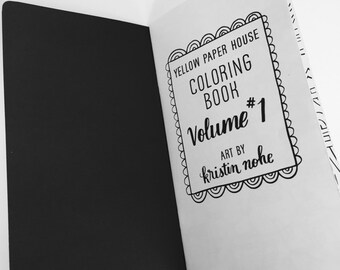 COLORING BOOK Volume 1 - Traveler's Notebook Insert