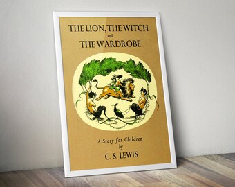 Chronicles of Narnia Art Book Lover Gift - Narnia Print, Narnia Poster Book Gifts - The Lion, The Witch and The Wardrobe Book Cover Art