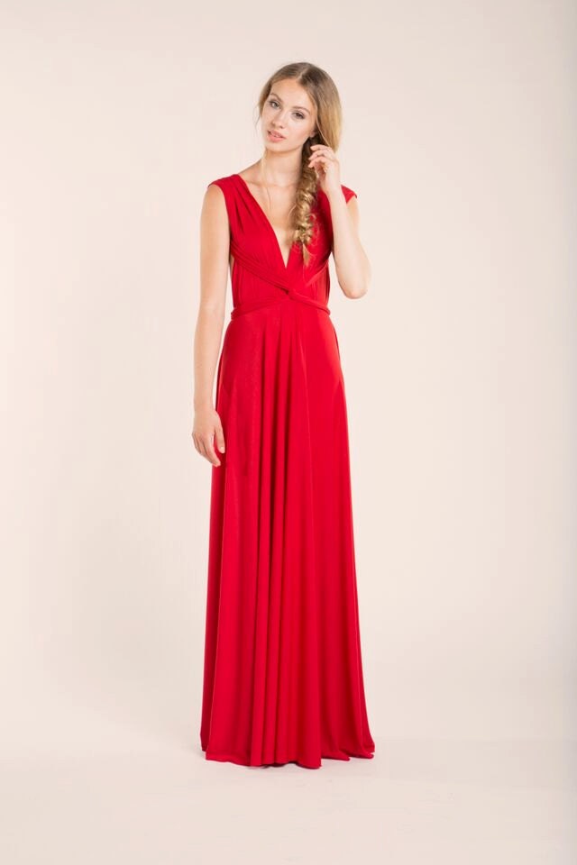 red infinity gown