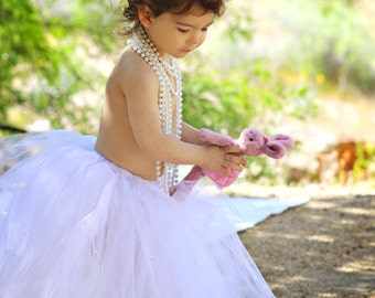 Girls White Tutu-White Toddlers Tutu-Girls White Pearl Tutu-White Tutu-Flower Girl Tutu-Pageant Tutu-Girls White Dance Tutu-Holiday Tutu