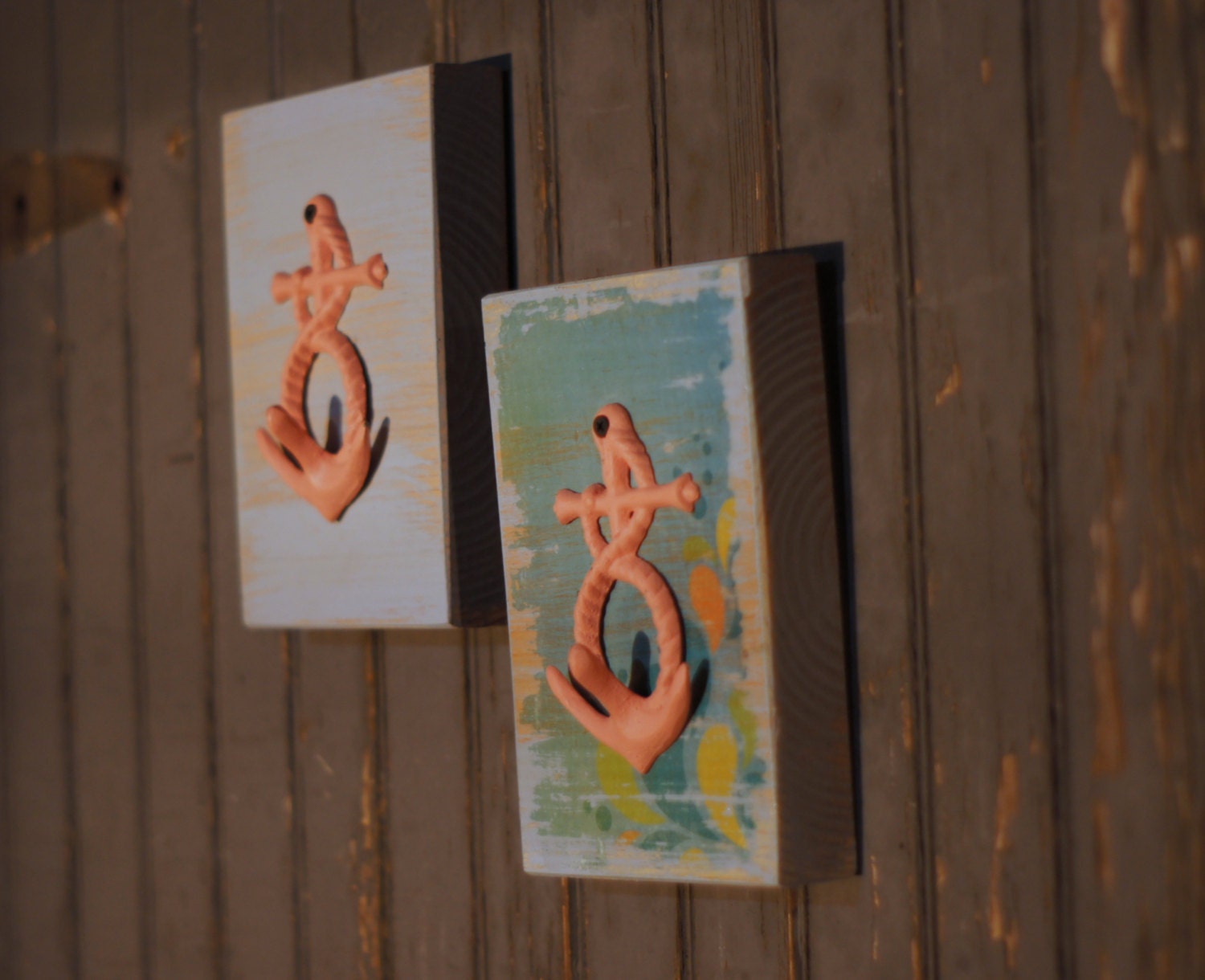 Rustic Wall Hanging Beach Weathered Wood by GFTWoodcraft on Etsy