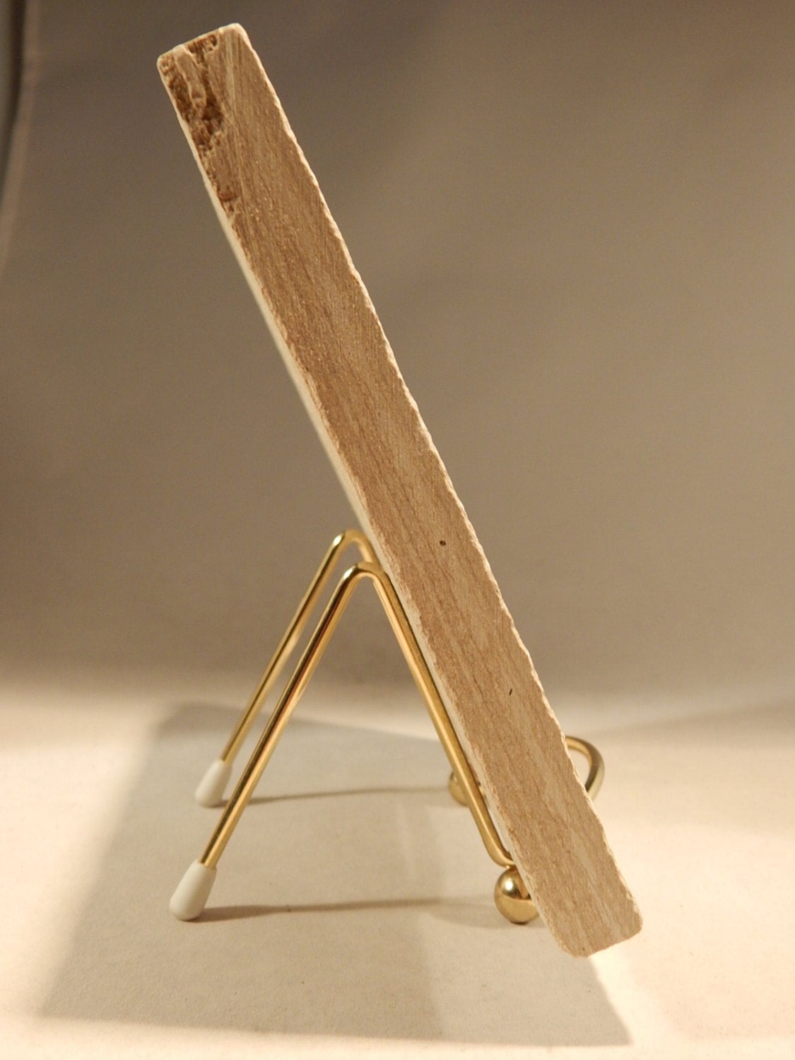 A SMALL Brass Easel Display Stand for Plates by EarthsAncientArt