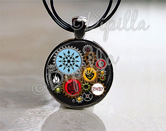 RWBY or JNPR Inspired Steampunk Pendant with Leather Cord by DiPillasCraftsCorner steampunk buy now online