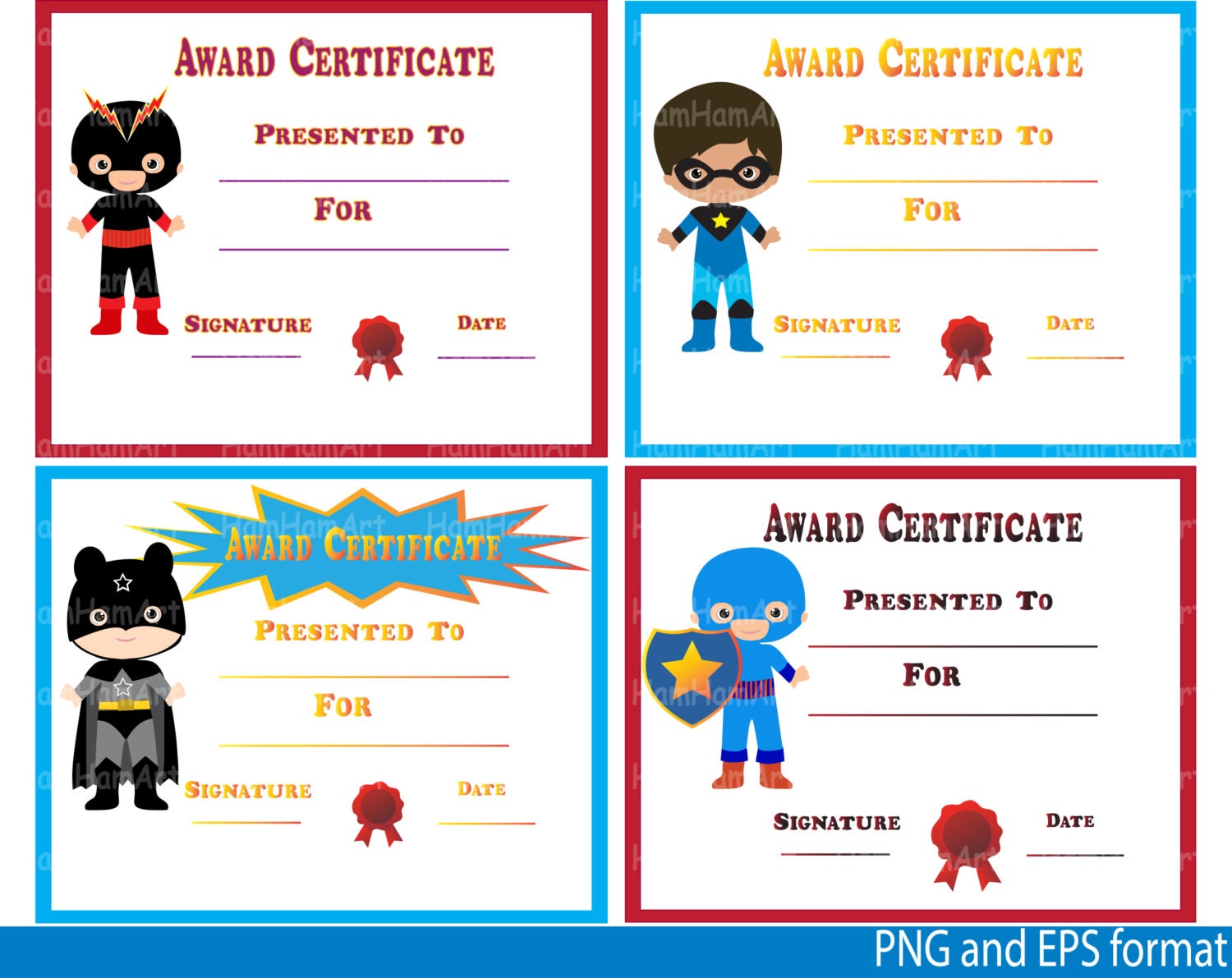 Award Super Hero Clip Art - PNG,EPS-Digital Clip Art Graphics, Personal ...