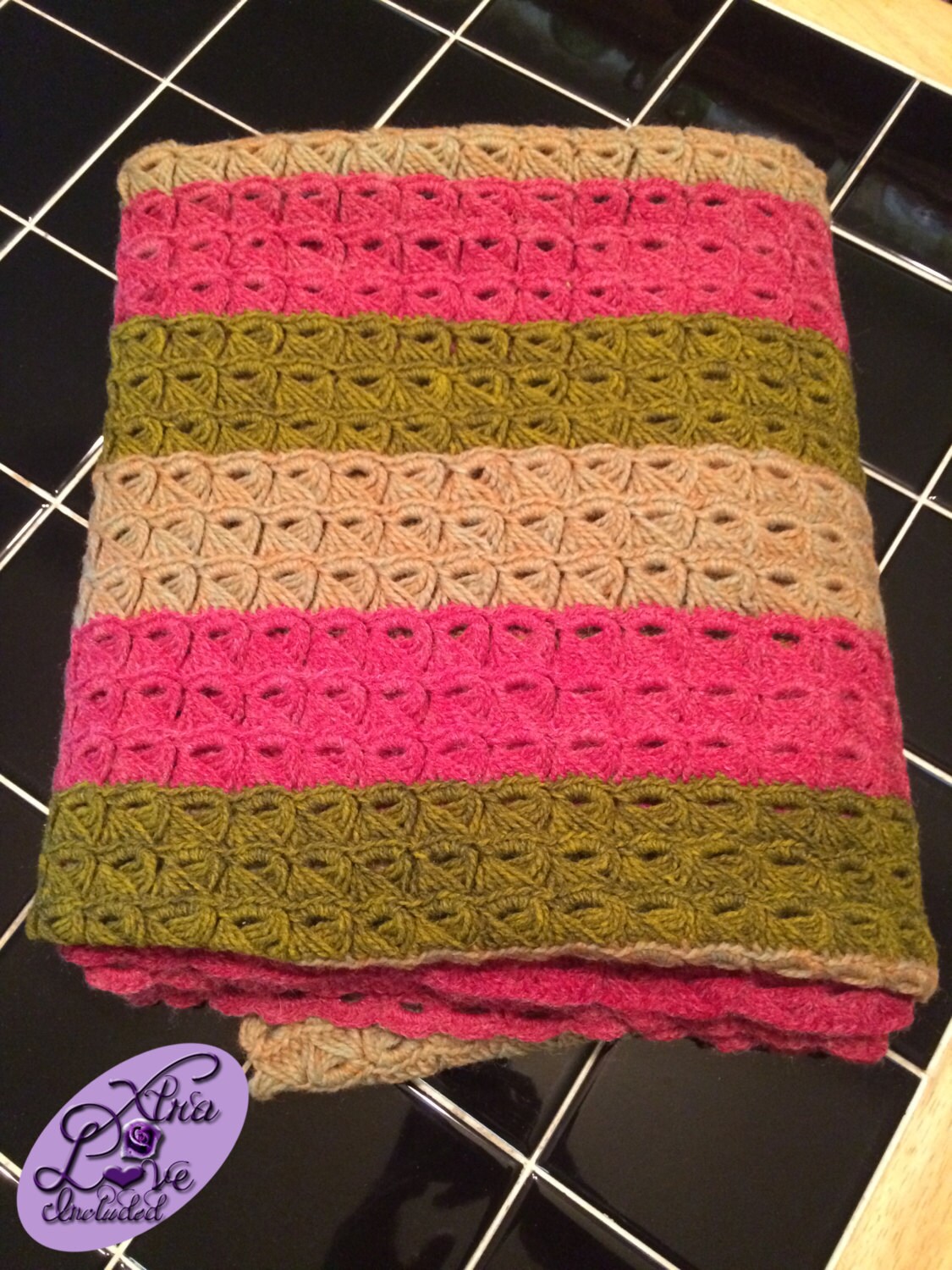 Vintage Broomstick Lace Afghan Handmade by XtraLoveIncluded