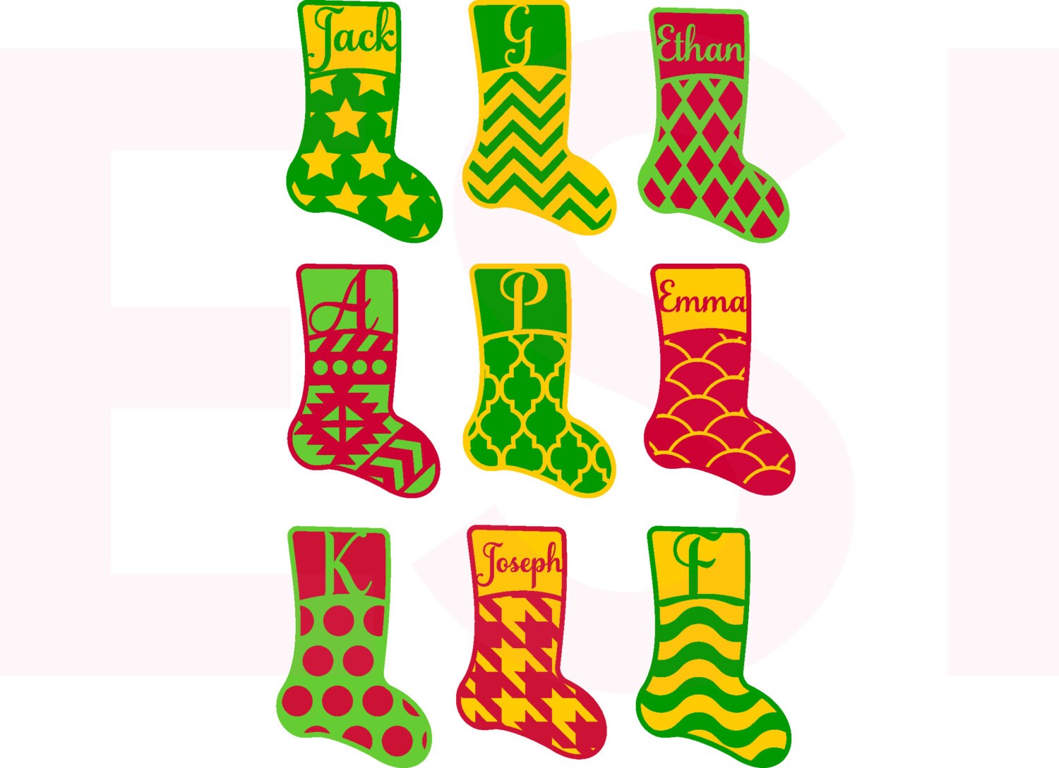 Download Christmas svg files stockings. SVG DXF EPS Christmas